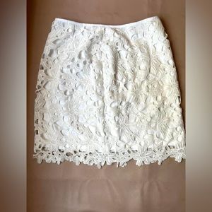 Anthropologie kimchi blue white lace mini skirt